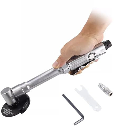 3 Zoll Winkelschleifer, 1/4 Zoll Lufteinlass Langer Handgriff Pneumatisch Winkelschleifer Trennschleifer 18000RPM Druckluft-Trennschleifer Mit 75mm Schneideklinge