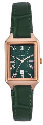 Fossil Damen Analog Quarz Uhr mit Leder Armband ES5366