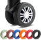 Wanzhuango 8 PCS Upgrade Silikon Gepäckradabdeckungen, Luggage Wheel Covers, Verhindern Sie Geräusche und Verschleißfestigkeit, kofferschutzhülle für 2-2,4 Spinnerrad (Schwarz)
