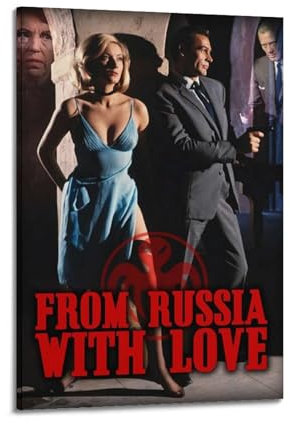 HURRGARS Poster, Wandkunst, Motiv: From Russia with Love, Vintage, ästhetisches Poster, dekoratives Gemälde für Wohnzimmer, Schlafzimmer, elegantes Poster, 20 x 30 cm, Rahmenstil