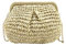MODELISA - Bolso Clutch Mano De Paja Rafia Cadena De Hombro Estilo Clutch Mujer (Beige)