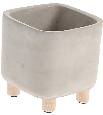 FONDOTIN 1pezzi Fioriera Cemento Creativa Con Gambe Contenitore Per Piante Da Design Moderno e Leggero