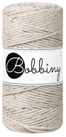 Bobbiny Makramee-Schnur, 3 mm, einlagig, 100% recycelte Baumwolle, 100 m, Farbe:Leopard