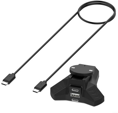 EpheyFIF Wireless Charging Dock for Razer Mice, Compact ABS Charger Base with Cable, Compatible with for G903 for GPW V2 Pro, 9x9x4cm, Black(For Logitechs)