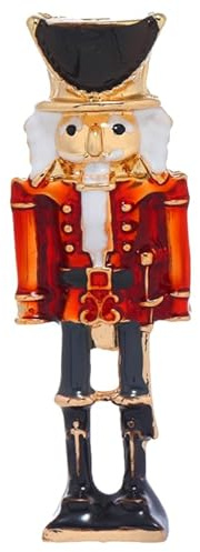 Nutcracker Brooch Earrings Men Banner Lanyard Designer Pins and Brooches Necklace Nutcracker Favor Pecan Door Solid Magnets Pierce Badges Suits Gold Vintage Bead Zinc Alloy