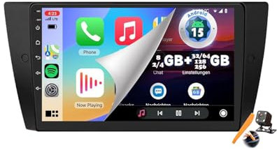 Y200s,YLOXFW Autoradio Android 15.0 Navi 2 DIN Stereo für 3 SeriesE90 E91 E92 E93 2006-2012 Sat GPS Navigation 9 Zoll Cartablet DVD Multimedia Player FM BT mit Carplay 4G 5G WiFi DSP SWC