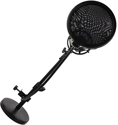 YARNOW Mikrofonhalterung Tischständer Einstellbar Mikrofongestell Desktop-unterstützung Mit Filter Für Broadcast Voice-over Studios