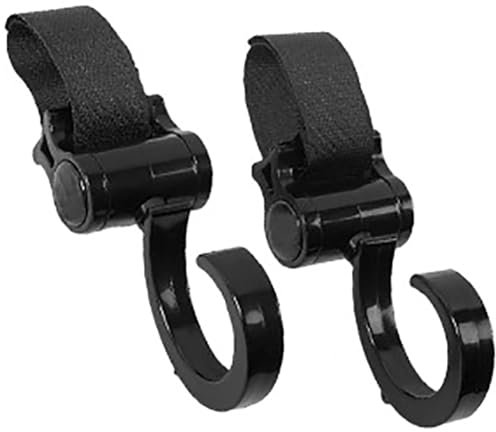 Ganci passeggini - 2 universali baby passeggine clip | Ganci rotanti durevoli per sacchetto per pannolini, tote drogheria, borsa per mamma, clip organizzatrici per carrozzine, camminatori, passe