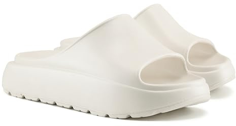 VIVASHOES Women's Flatform Waterproof Sliders – Lightweight Soft Cushioned Sole – Open Toe Sandals for Beach, Pool & Everyday Wear – True to Size Good for Wide Fit