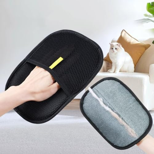 Pet Hair Remover, Electrostatic Pet Hair Removal Gloves, Reusable Cat & Dog Hair Remover for Couch, Furniture, Carpet, Car Seat, Upgraded Animal Fur Removal Tool, Cat Grooming Gloves