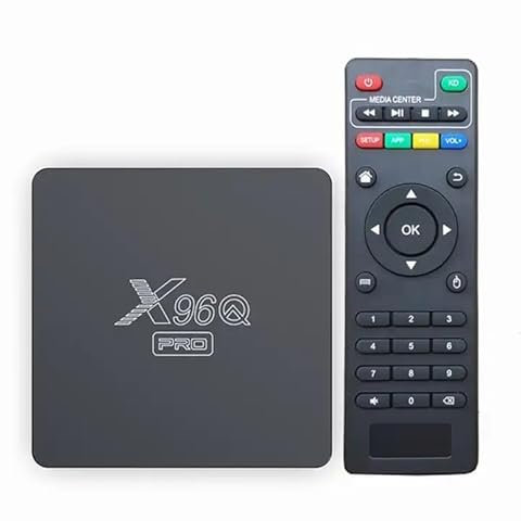X96QPRO 1 GB de RAM y 8 GB de ROM Box Android TV Box Media Player Alta calidad (Android 10.0) con mando a distancia y cable HDMI, Reproductor multimedia Caja TV 4K