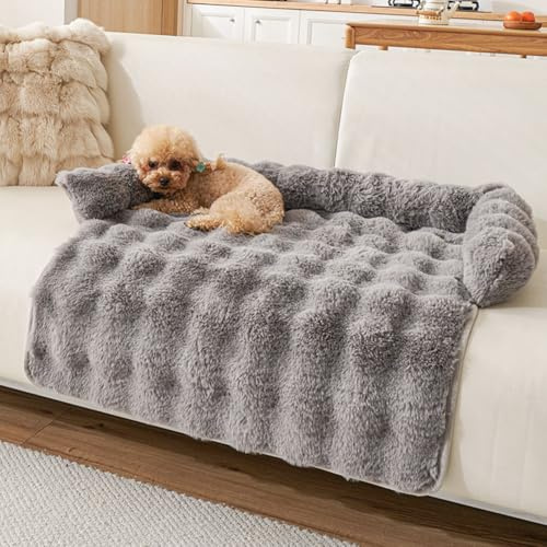 ZGZFEIYU Hundebett Sofa Waschbar Sofaschutz Hund MittelgroßE Hunde Sofaschutz FüR Haustiere, Handgefertigtes Und Waschbares Hundekissen 75x75cm (Dunkelgrau