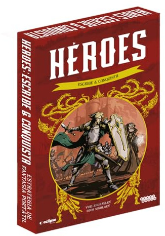 Juego de Estrategia Fantástica Héroes: Escribe y Conquista | Juego de Mesa Competitivo de Conquista y Exploración | 2-4 Jugadores | Facciones Asimétricas | Construcción y Combate