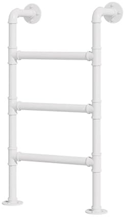 Scala s Pioli in Metallo per Letti a Castello, Scala a Pioli da Parete per Soppalchi, Salita Sicura, Salvaspazio, per Scantinati, Soffitte, Dormitori, Casa(White,120cm/47.2in)