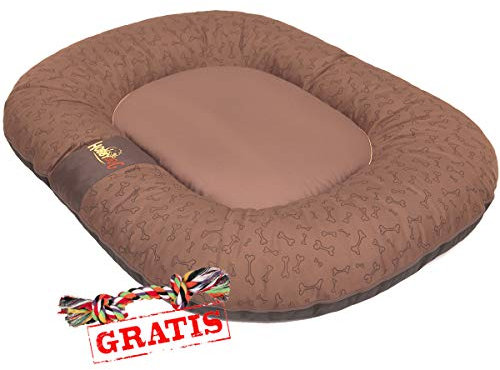 HobbyDog Ponton Prestige PPRJBK4 + Spieltau gratis Hundebett Ruheplatz Hundematratze Hundekissen Hundematte Schlafplatz (4 Verschiedene Größen) (XXL (100 x 120 cm))