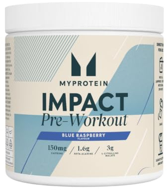 Myprotein Impact Pre‑Workout – Energy, Focus & Performance Formula with Caffeine, Citrulline & Beta-Alanine | Blue Raspberry – 500 g - 43 Servings | Boosts Training Drive & Workout Intensity