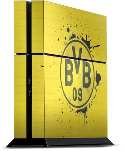 DeinDesign Skin kompatibel mit Sony Playstation 4 Folie Sticker BVB Borussia Dortmund Offizielles Lizenzprodukt