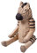kadoh Kantenhocker Tier (Zebra) 16 cm • Deko-Figur aus Holz für Wohnzimmer • Handgemachte Holztiere