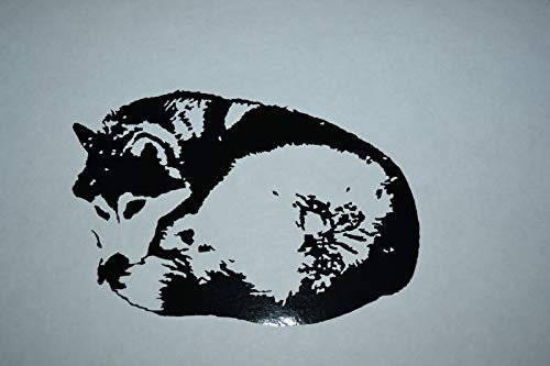 myrockshirt Schlafender Wolf ca 15cm Aufkleber Sticker Autoaufkleber Profi-Qualität Sticker UV-fest