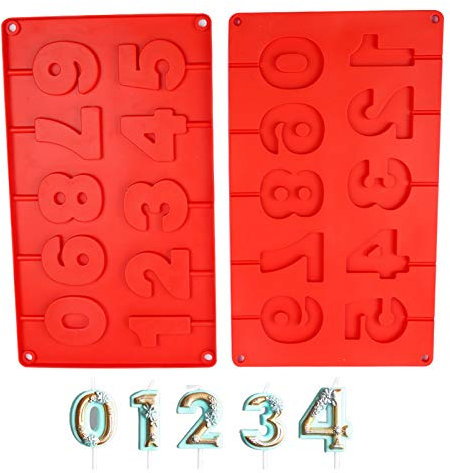 Molde de Silicona para Números y Letras Inglesas - Chocolate, Fondant, Cubitos de Hielo, Galletas y Pasteles - 2 Piezas