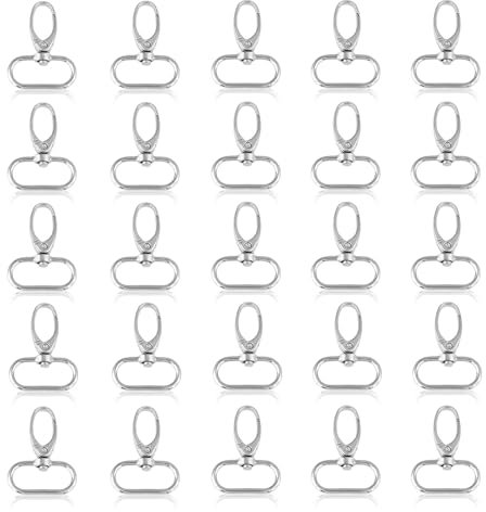 20 Stück Schwenk Karabinerhaken Hakenkarabiner Mit Schlüsselring Haken, Zink Legierung Keychain Karabiner Schlüsselanhänger, Karabinerhaken Schlüsselanhänger Karabiner