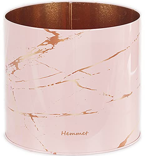 Hemmet Kitchen Utensil Holder for Countertop Organizer, 6.5″ Large Utensil Crock, Farmhouse Utensil Caddy for Home Décor, Jumbo Spatula Holder, Rustic Apartment Essentials, Modern Pink Marble Design