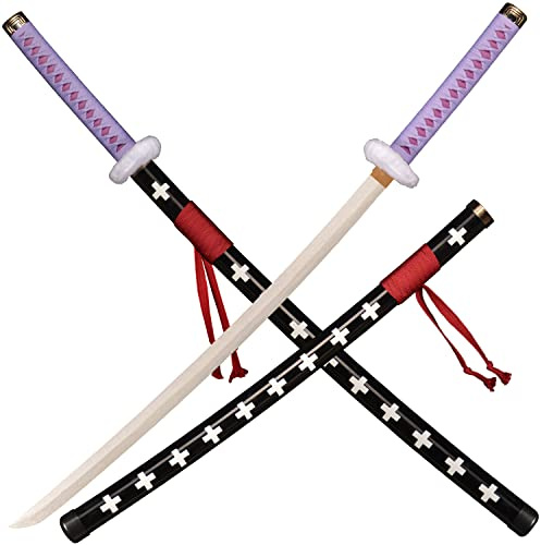 kljhld Bambus Anime Schwert Cosplay Katana Schwert, Trafalgar D. Water Law Katana Schwert Tod Chirurg Schwert Katana lila 103cm/40 Zoll