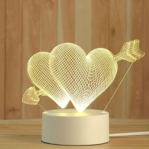 PB-Versand 3D Tischlampe Fußball/Dekolampe Acryllampe - 4er Set Weihnachten Elch, Weihnachtsbaum/Tannenbaum, Herzen, Liebe