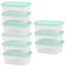 Checkmart Snap-On Airtight containers with Lids Food Storage Containers, Meal Prep containers with lids - Leak Proof Microwave Freezer Dishwasher Safe Reusable (2L - 9 Pack)