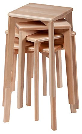 ZAW Esszimmerstühle Home Bürostuhl Esszimmermöbel Küche Massivholzstuhl 4 Beiniger Hocker Mehrzweck Multi-Szene Praktische Stuhl Kleine Bank Küchenstuhl (Color : 022B-H-4)