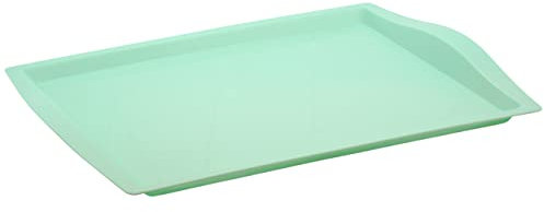 1x Serviertablett, Frühstückstablett, Kunststofftablett, BPA-frei, rechteckig, Gastro, Kantine, Küche, Pastell-Farben, Mehrweg, mint