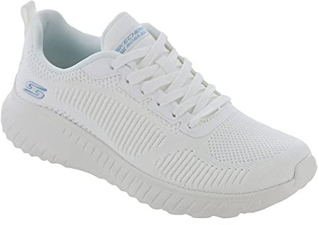Skechers Bobs Squad Chaos Face Off Damen Sportschuhe, Weiß, 37.5 EU Weit