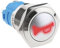 The Lord of the Tools Commutateur de Bouton Klaxon de Voiture 12V 16mm Interrupteur à Bouton-Poussoir Lumière LED Rouge Réinitialisation Interrupteur Marche/Arrêt pour Véhicules Camping-Cars Bateaux