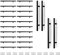 CYEER 20 Pack Black Kitchen Cupboard Handles, 160mm Hole Center Drawer Handles, Matt Black Kitchen Cabinet Door Handle Stainless Steel T Bar Wardrobe Pull Door Handle, Overall Length:250mm