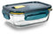 Quid Astral Recipiente Rectangular Hermético Vidrio 15x11x6cm - 37cl Otros Vidrios Apto Microondas Apto Congelador Reciclable