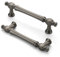 Furniware Vintage Cabinet Handles, Pack of 10 - 96mm(3.8 Inch) Hole Center - Antique Nickel Cabinet Pulls & Kitchen Door Handles