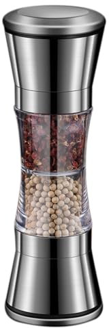 Redwestmelon Salt and Pepper Grinder Set,2 in 1 Manual Stainless Steel Salt Pepper Mill Herb Spice Grinder with Adjustable Coarse Mills,Pepper Shaker Spice Grinder