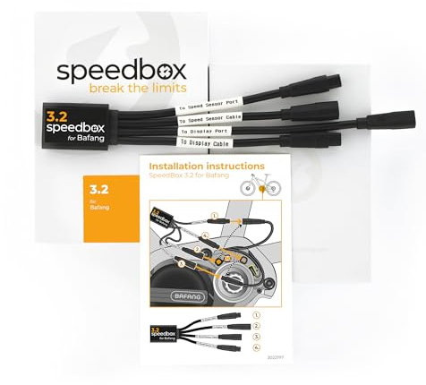 SpeedBox 3.2 E-Bike Leistungsmodul, Bafang Max Drive M200, M410, M500 | Einstellbare Assistenzgeschwindigkeit, Kompatibel mit M200, M410, M500, M510, NICHT kompatibel mit SpeedBox Connect App