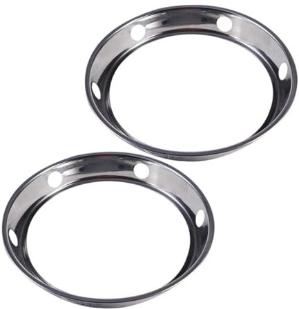 LIFKOME 2pcs Wok Rack Wok Support Ring Induction Wok Ring Pot Stand Wok for Induction Cooktop Heat-proof Pot Rack Wok Cradle Kitchen Pot Holder Wok Grate Steam Stainless Steel Potholder