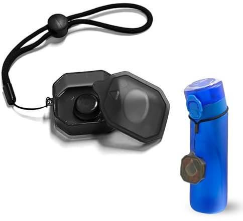 NICEIN®Tragbar Aufbewahrungsbox passend für Air Up Duft-Pods - BPA-Freie | für Aroma-Pod-zur Aufbewahrung der Aroma-Pods -Schutzhülle Aroma-Box,Pod-Case mit Schraubverschluss und Schlaufe (Schwarz)