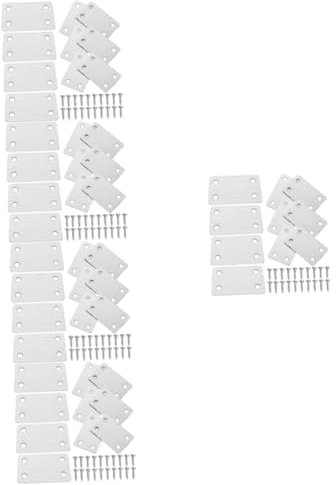 SOLUSTRE 50piezas Placas De Reparación De Inoxidable De Soporte Para Muebles y Estanterías Con Incluidos Para Conexiones