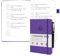 Deepton Passwort Buch, Passwortbuch mit Register A-Z, Password Book mit Adressbuch, Notizbuch mit Register, Passwortbuch mit Innentasche, Telefonbuch mit Register, Passwort Manager - Dunkellila