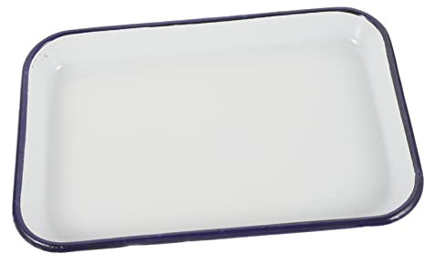 FUNOMOCYA Plat Émaillé Antiadhésif Pour Cuisson Plat De Four Multifonctionnel Résistant Chaleur Pour Pizza Et Crêpes