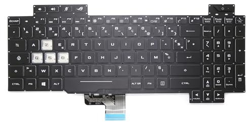 Clavier FRANÇAIS AZERTY ASUS ROG Strix Scar II GL704G / GL704GM / GL704GV / GL704GW - V170162JE1 / 0KN1-5B1FR21 / 0KNR0-661GFR00 + rétro-éclairage