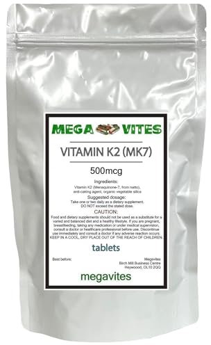 Vitamin K2 (MK7) Tablets 500mcg x 30 - MEGAVITES AMINOLAB