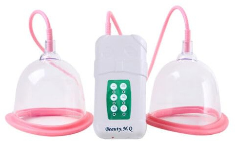AB Elektrische Vakuum Brustpumpe, Brustvergrößerung Pumpe Tasse Busensaugschalen Saugschalen Brustsauger Automatische Nippelstimulator 15 * 7 * 3,5 cm
