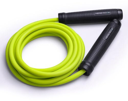 Hererope Springseil für Männer und Frauen, 0,5 kg schweres Springseil mit Metallgriff und glatten Spinnlagern, rutschfester Griff, Springseil für Fitness, intensive Workouts, Muay Thai, MMA & HIIT