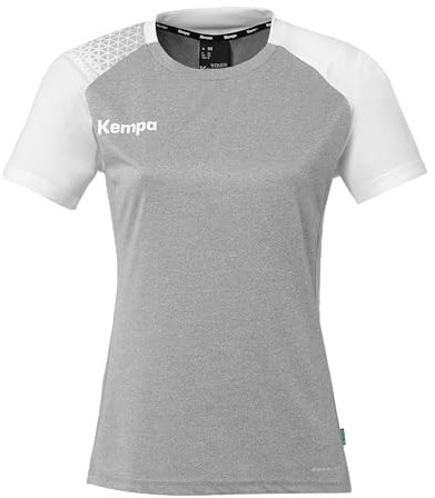 Kempa Damen Ambition 28 Shirt Trikot, Dark Grau Melange/Weiß, XL EU