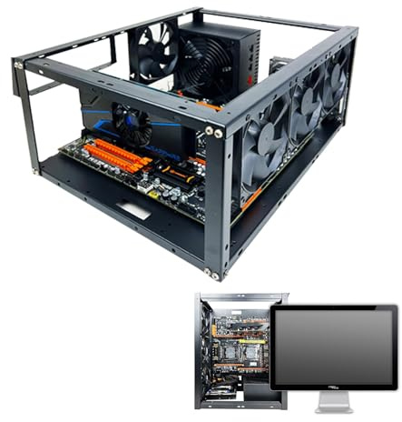 Rahmen des Gehäuses The Motherboard PC - Stackable Open Chassis X79 X99 - Channel EATX Motherboard Bracket Can Stand and Lie to Support 360 Water Cooling Rack