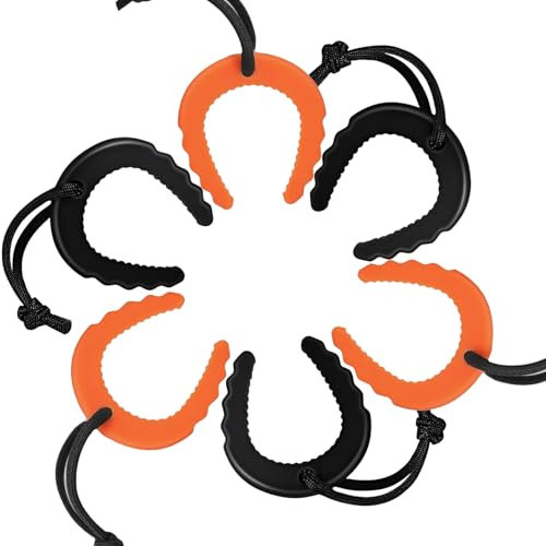 Hawsam 6 Pack First Responder Door Stops Black Door Stoppers Security Baby Proof Door Handle Stopper Door Finger Pinch Guard Door Jammer Door Stoppers for Top of Door,Law Enforcement,3 Black+3 Orange